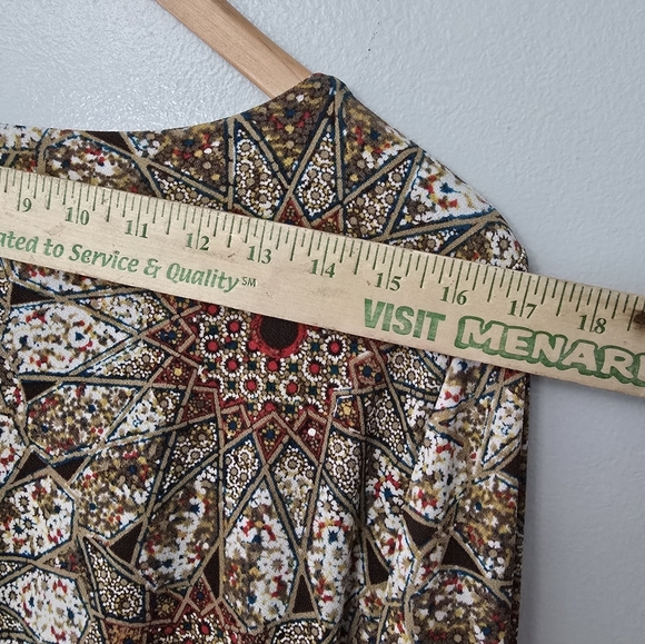 Womens Dress Large Fairy Floral Midi Boho Coquette Feminine Faux Wrap Dress Cato - Picture 9 of 11